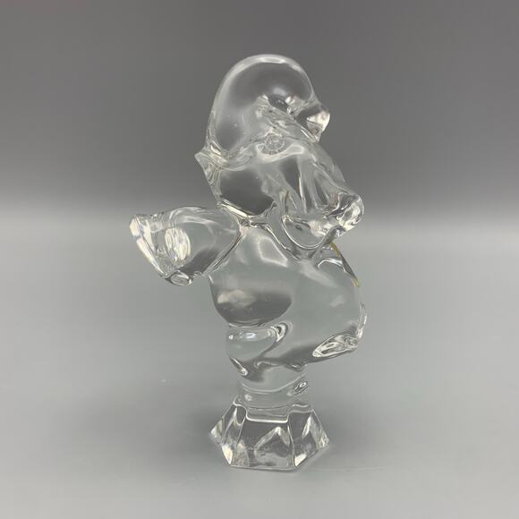 Jonal Elephant Crystal Figurine West Germany Clear Trunk Up 24% Lead VTG 4" - Picture 1 of 6